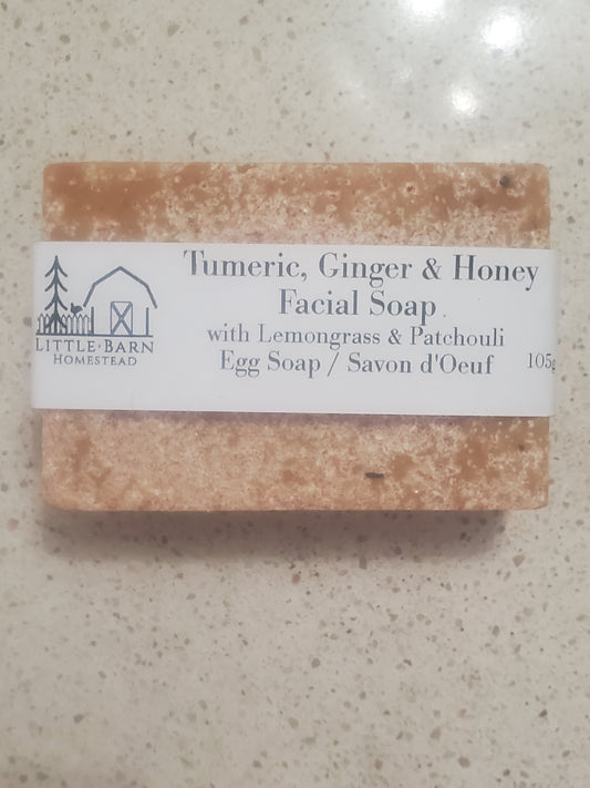 Glow Sea Salt Facial Soap with Turmeric, Ginger & Honey