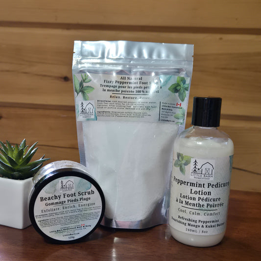 All Natural Fizzy Peppermint Foot Soak