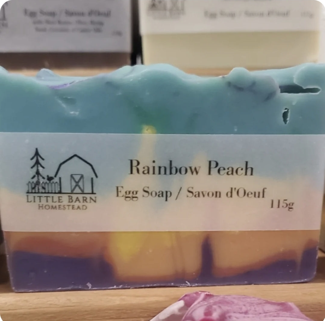 Rainbow Peach Egg Soap