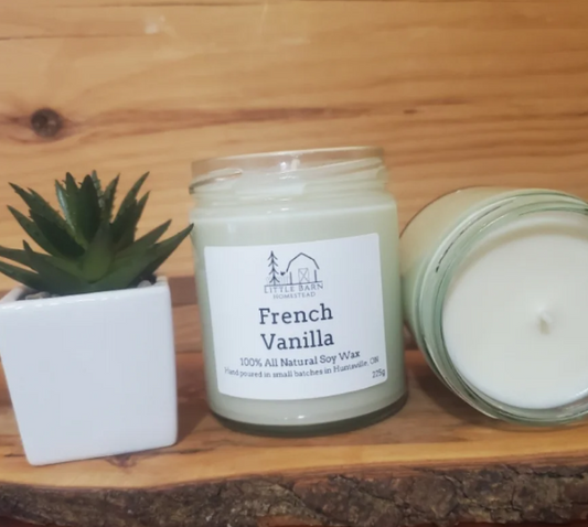 scented french vanilla soy wax candle