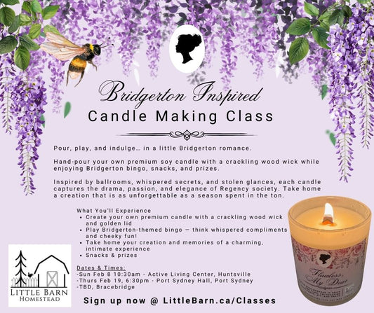 Bridgerton Inspired Candle Making Class